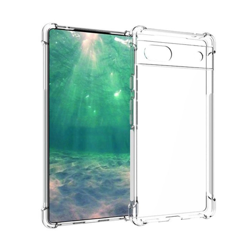 

For Google Pixel 6a Shockproof Non-slip Thickening TPU Phone Case(Transparent)