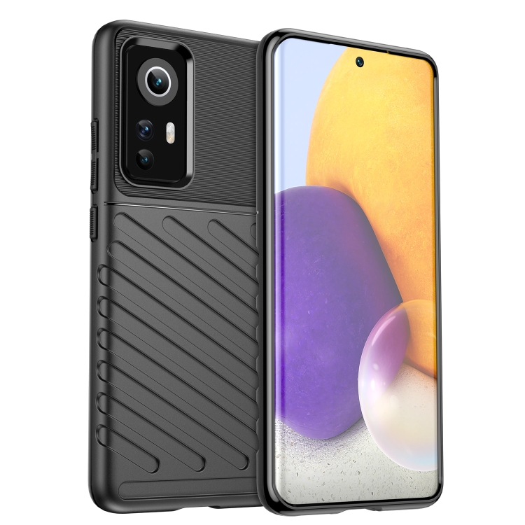 

For Xiaomi 12 / 12X / 12S Thunderbolt Shockproof TPU Phone Case(Black)