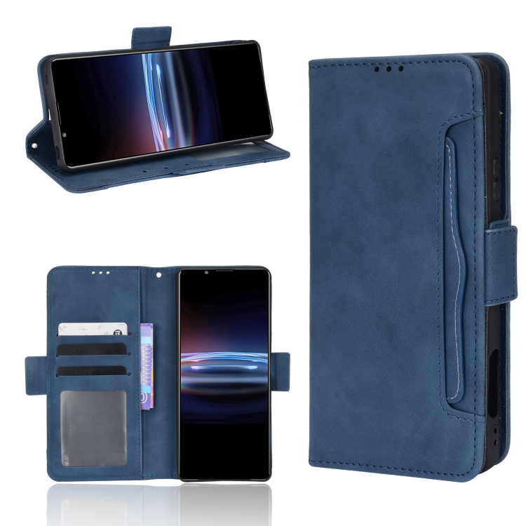 

For Sony Xperia Pro-I Skin Feel Calf Pattern Leather Phone Case(Blue)