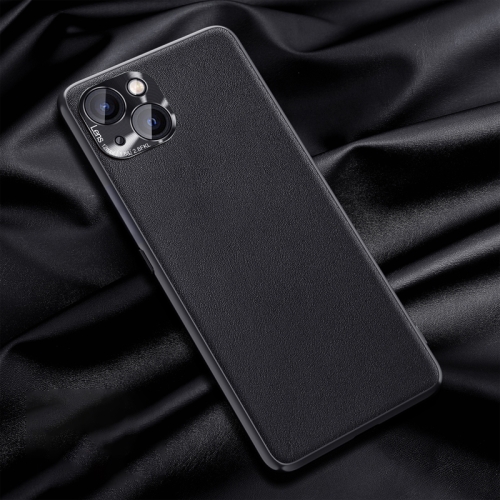 

Plain Skin Leather Case For iPhone 13 mini(Black)