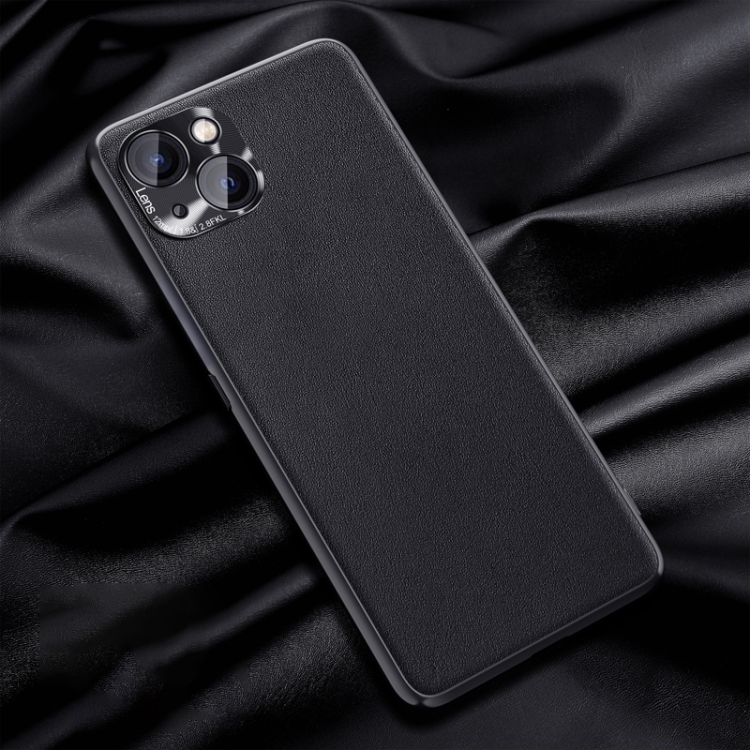 

Plain Skin Leather Case For iPhone 13(Black)