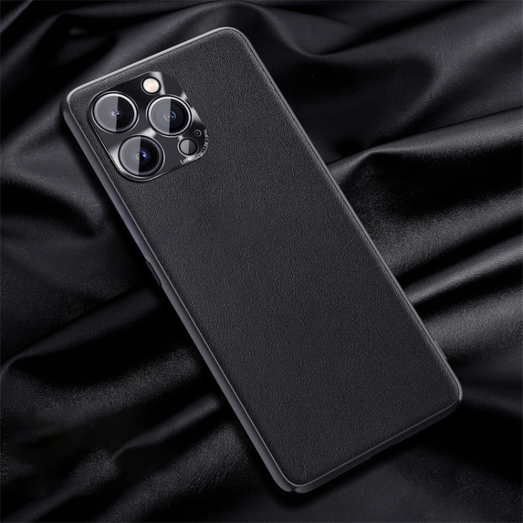 

Plain Skin Leather Case For iPhone 13 Pro Max(Black)