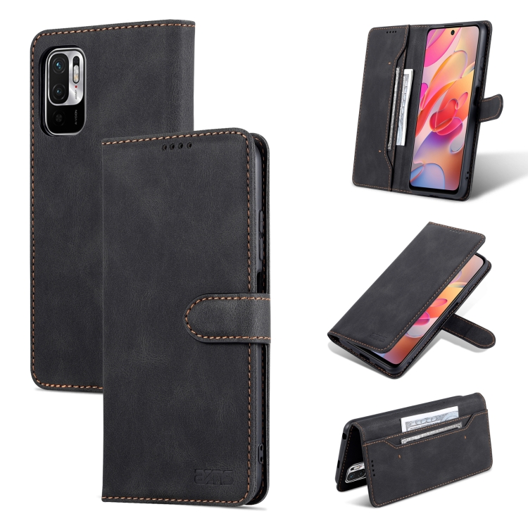 

For Xiaomi Poco M3 Pro 5G / Redmi Note 10 5G AZNS Dream II Skin Feel Horizontal Flip Leather Case(Black)