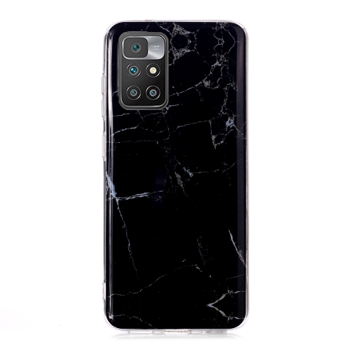 

For Xiaomi Redmi 10 Marble Pattern Soft TPU Phone Case(Black)