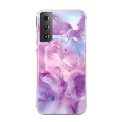 

For Samsung Galaxy S22 5G Marble Pattern Soft TPU Phone Case(Purple)