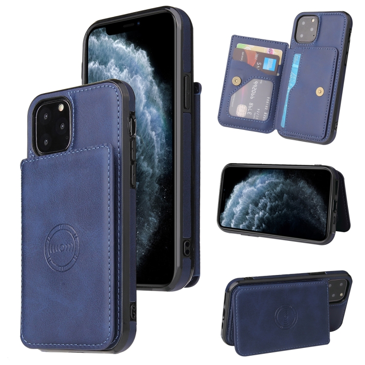 

Calf Texture Magnetic Case For iPhone 12 / 12 Pro(Blue)