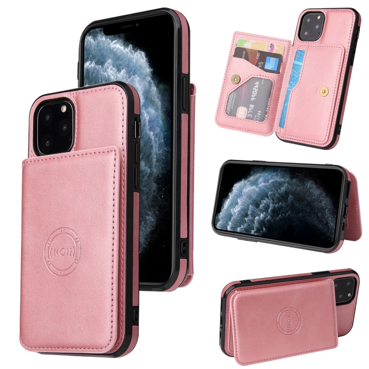 

Calf Texture Magnetic Case For iPhone 11 Pro Max(Rose Gold)