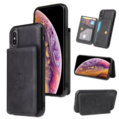 

Calf Texture Magnetic Case For iPhone XS Max(Black)