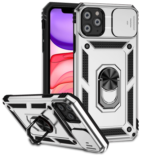 

For iPhone 11 Pro Max Sliding Camshield Holder Phone Case (Silver)