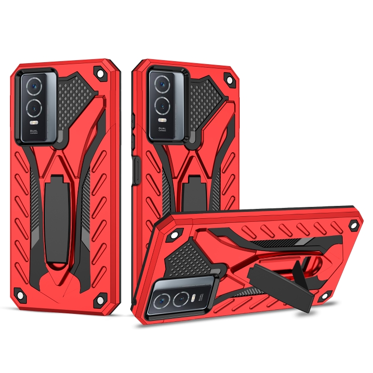 

For vivo Y76 / Y76s Shockproof TPU + PC Phone Case(Red)