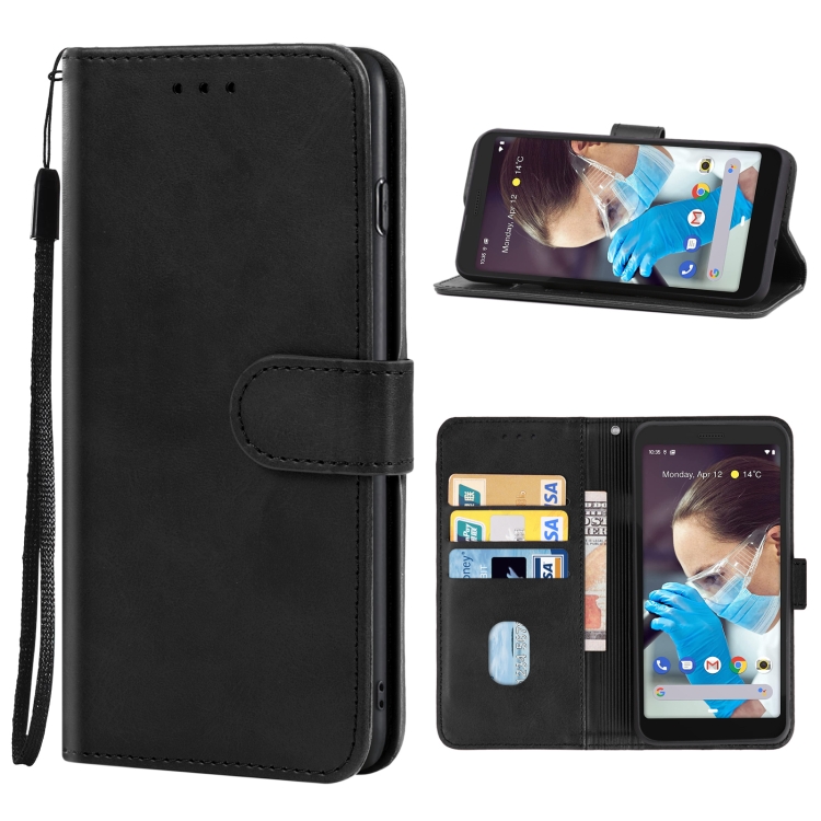 

Leather Phone Case For CAT S42 H+(Black)