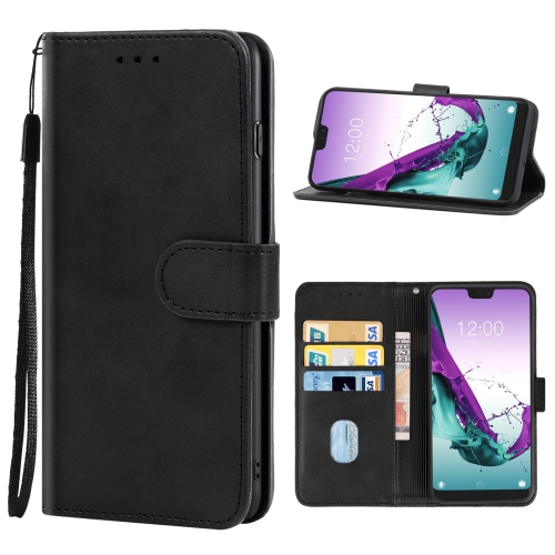 

Leather Phone Case For Doogee N10(Black)