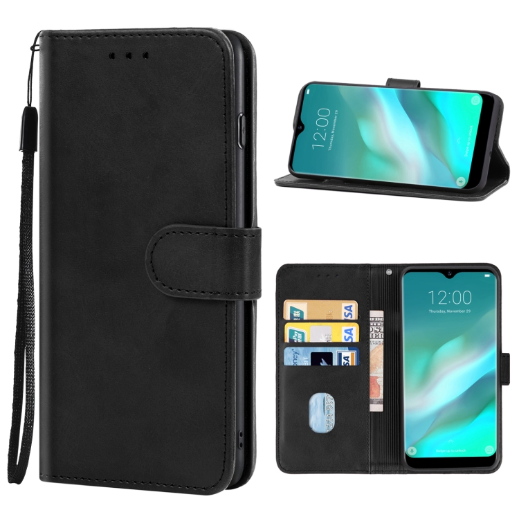 

Leather Phone Case For Doogee X90L(Black)