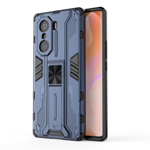 

For Honor 60 Supersonic PC + TPU Phone Case with Holder(Blue)