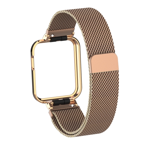 

For Xiaomi Mi Watch Lite / Redmi Watch Milanese Magnetic Metal Watchband(Rose Gold)