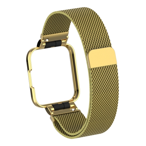 

For Xiaomi Redmi Watch 2 Milanese Magnetic Metal Watchband(Gold)