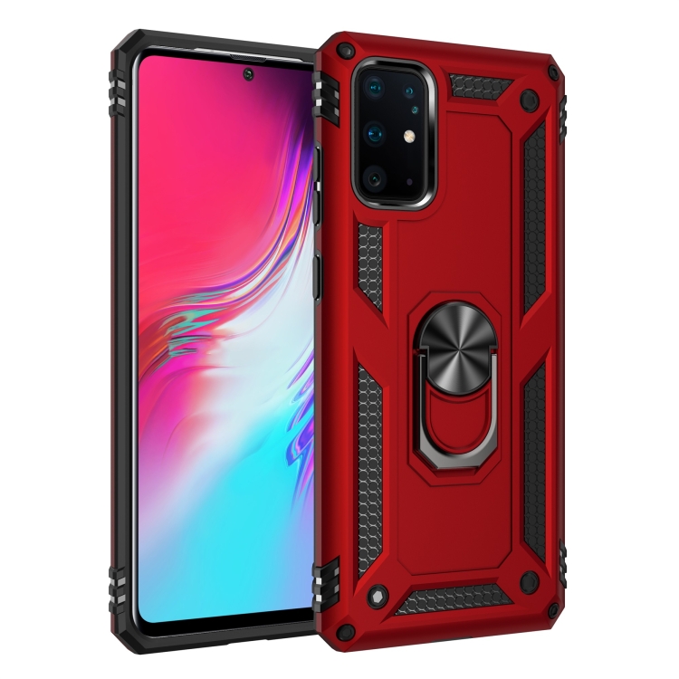 

For Galaxy S20 Ultra Armor Shockproof TPU + PC Protective Case with 360 Degree Rotation Holder(Red)
