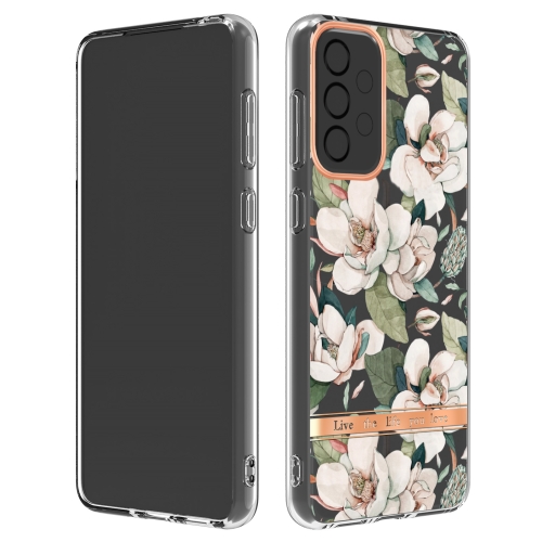 

For Samsung Galaxy A33 5G Flowers and Plants Series IMD TPU Phone Case(Green Gardenia)