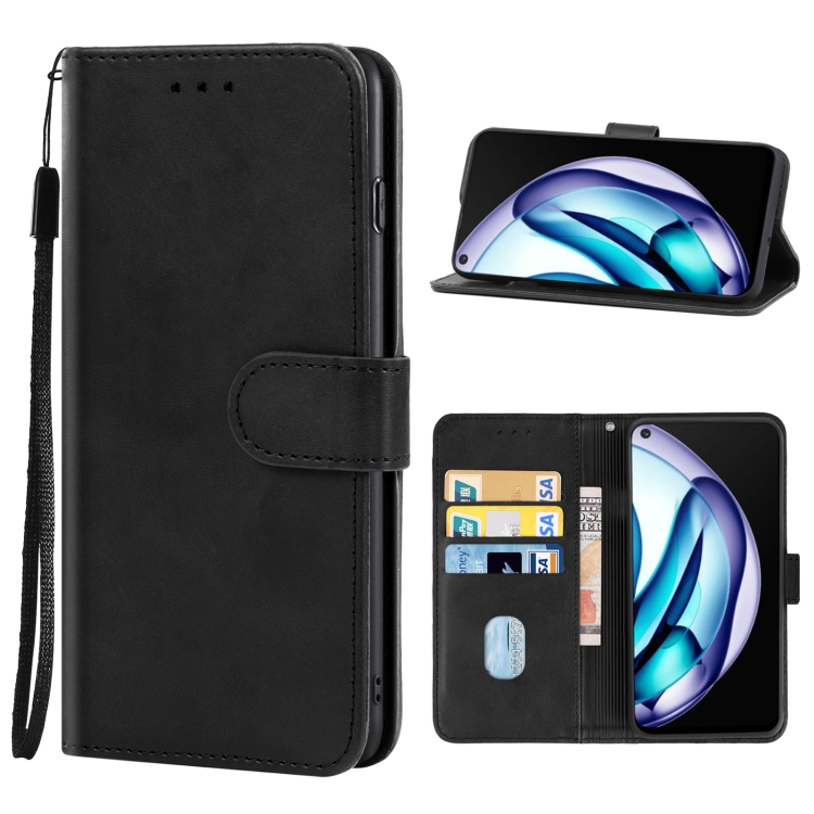 

Leather Phone Case For OPPO Realme Q3t(Black)