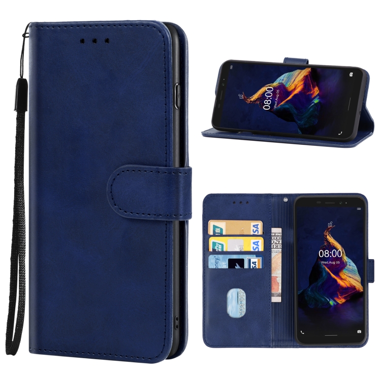 

Leather Phone Case For Ulefone Armor X8(Blue)