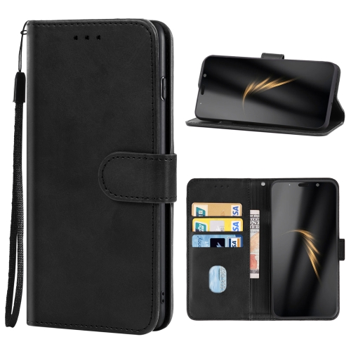 

Leather Phone Case For AGM A9 JBL(Black)