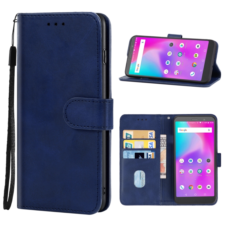 

Leather Phone Case For AGM A10(Blue)
