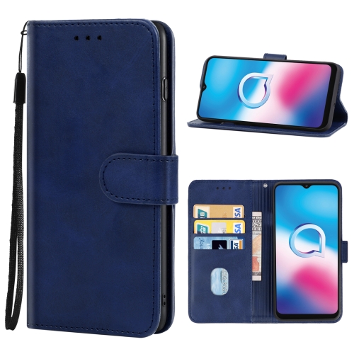 

Leather Phone Case For Alcatel 3X(Blue)