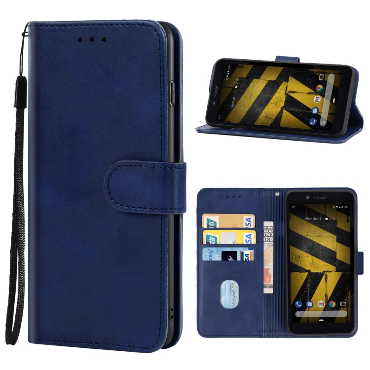 

Leather Phone Case For CAT S42(Blue)