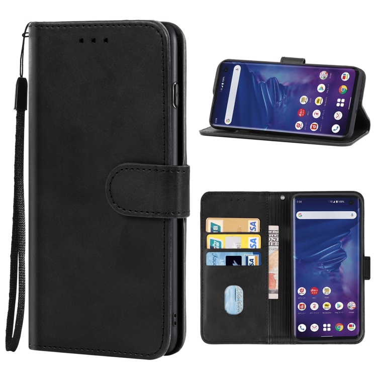 

Leather Phone Case For Fujitsu Arrows 5G F-51A(Black)