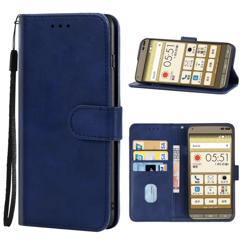 

Leather Phone Case For Kyocera Basio 3(Blue)