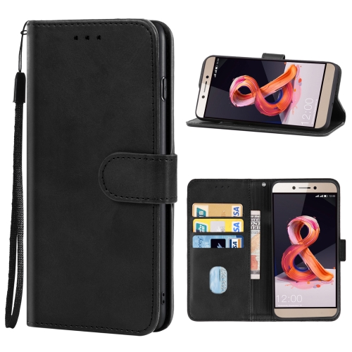 

Leather Phone Case For Leangoo T8S(Black)