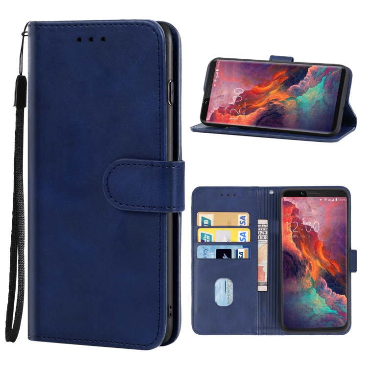 

Leather Phone Case For Oukitel K10(Blue)