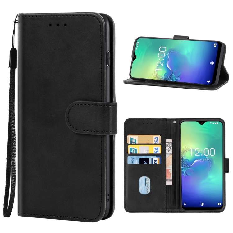 

Leather Phone Case For Oukitel C15 Pro(Black)
