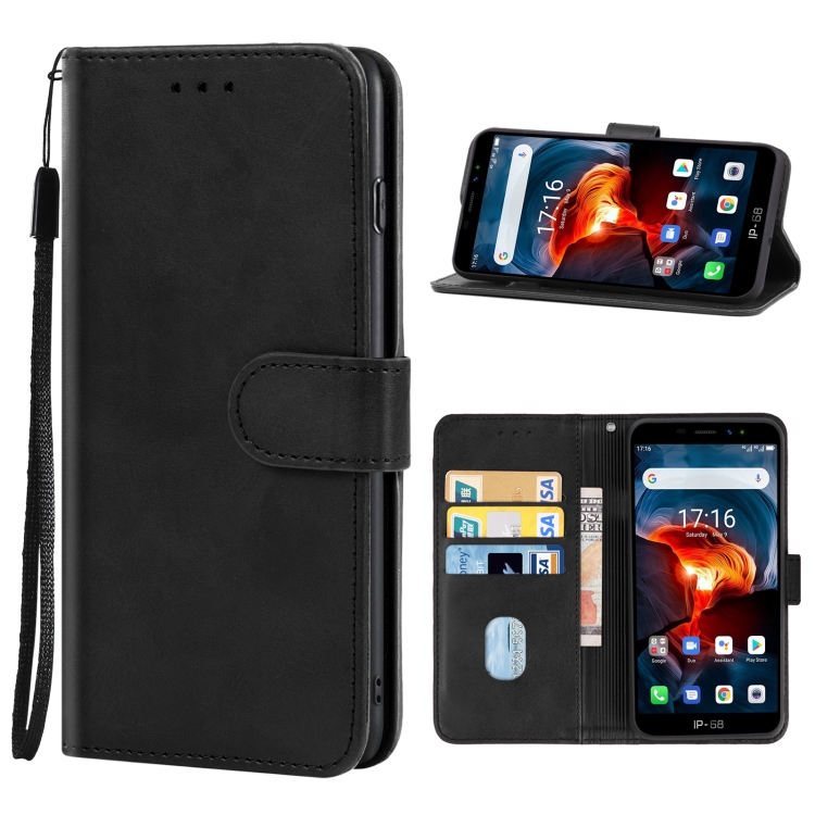 

Leather Phone Case For Ulefone Armor X7 Pro(Black)