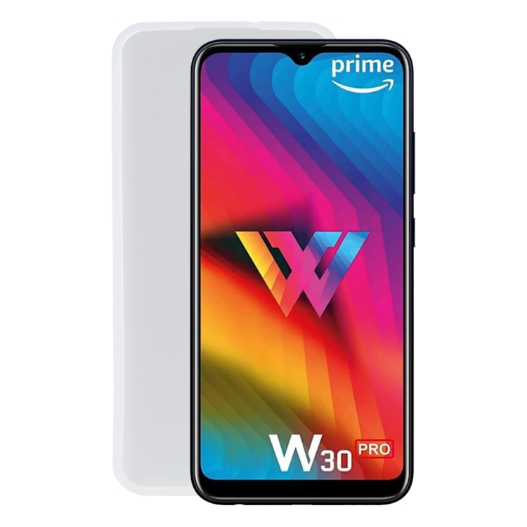 TPU Phone Case For LG W30 Pro(Transparent White)