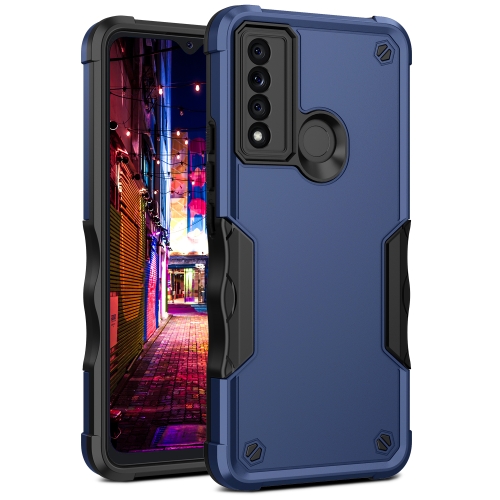 For TCL 20 XE Non slip Armor Phone Case Blue