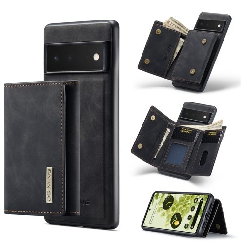 

For Google Pixel 6 Pro DG.MING M1 Series 3-Fold Multi Card Wallet + Magnetic Back Cover Case(Black)