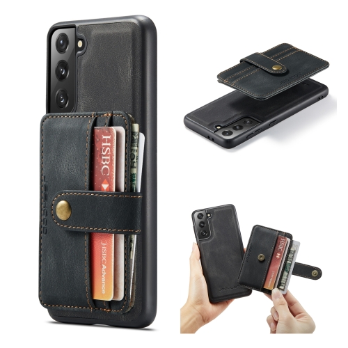 For Samsung Galaxy S22 5G JEEHOOD RFID Blocking Anti-Theft Magnetic PU + TPU Phone Case(Black)