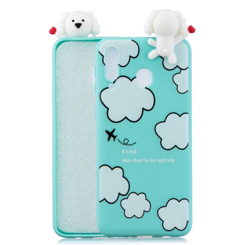 

For Galaxy A40 Shockproof Cartoon TPU Protective Case(Clouds)