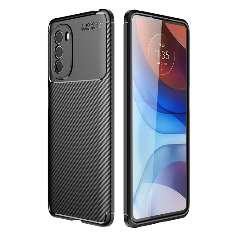 

For Motorola Moto G41 Carbon Fiber Texture TPU Phone Case(Black)