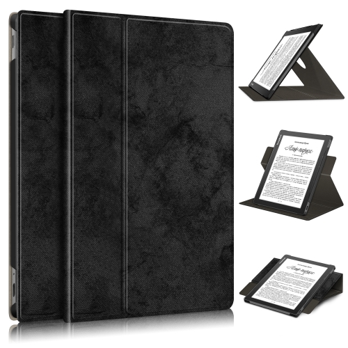 

For Realme PocketBook PB970 360 Degrees Rotation Leather Tablet Case(Black)