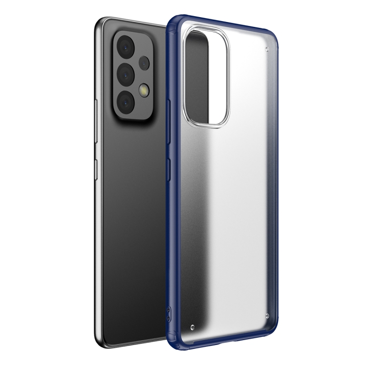 

For Samsung Galaxy A73 5G Four-corner Shockproof TPU + PC Phone Case(Blue)