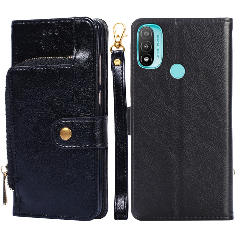 

For Motorola Moto E20 / E40 Zipper Bag Leather Phone Case(Black)