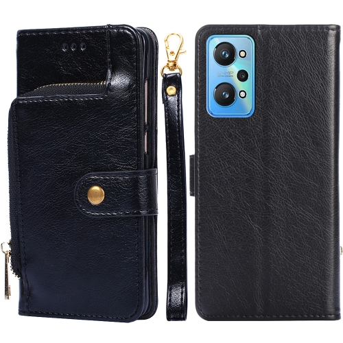 

For OPPO Realme GT Neo2 5G Zipper Bag Leather Phone Case(Black)