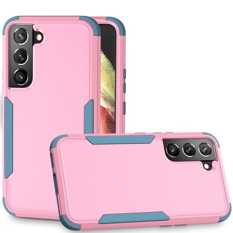 

For Samsung Galaxy S22+ 5G TPU + PC Shockproof Phone Case(Pink+Blue)