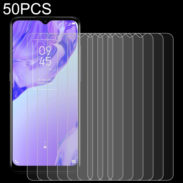

50 PCS 0.26mm 9H 2.5D Tempered Glass Film For TCL 20B