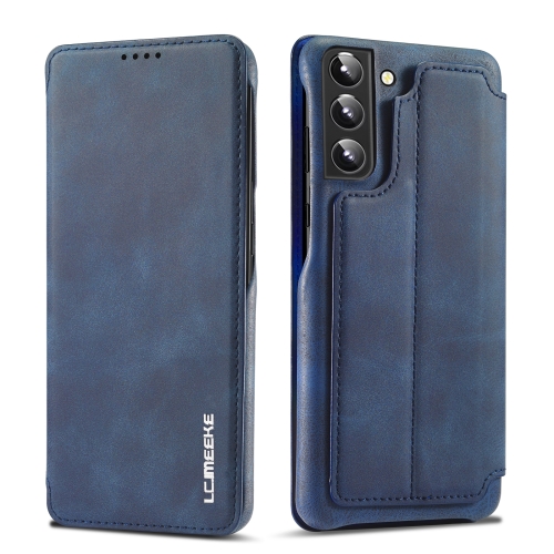 

For Samsung Galaxy S22 5G LC.IMEEKE Hon Ancient Series Horizontal Flip Leather Phone Case(Blue)