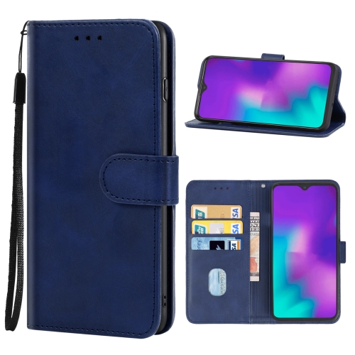 

Leather Phone Case For TCL T Pro(Blue)