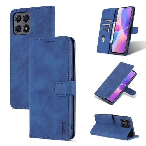 

For Honor X30i AZNS Skin Feel Calf Texture Horizontal Flip Leather Phone Case(Blue)