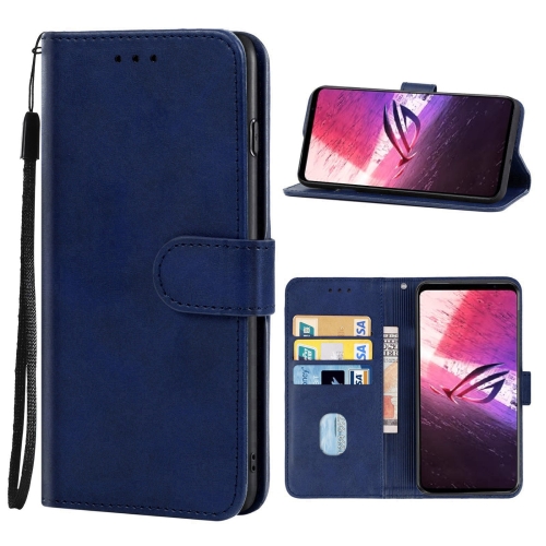 

Leather Phone Case For Asus ROG Phone 5s Kimetsu no Yaiba(Blue)